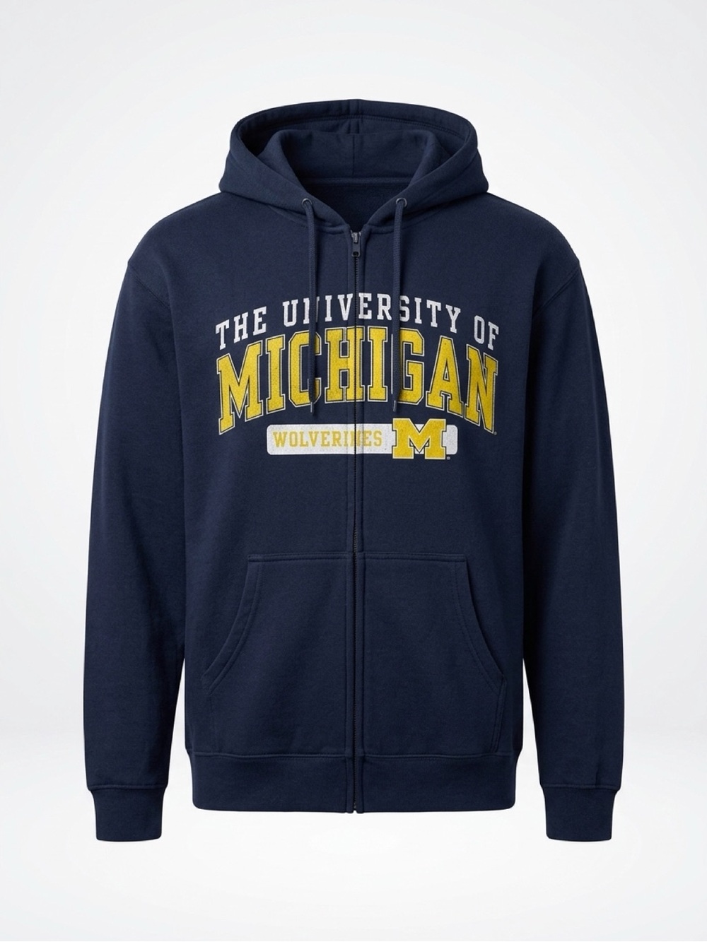 Jansport VTG University of Michigan Navy Zip-Up Hoodie, Men’s L, GUC - Picture 1 of 8